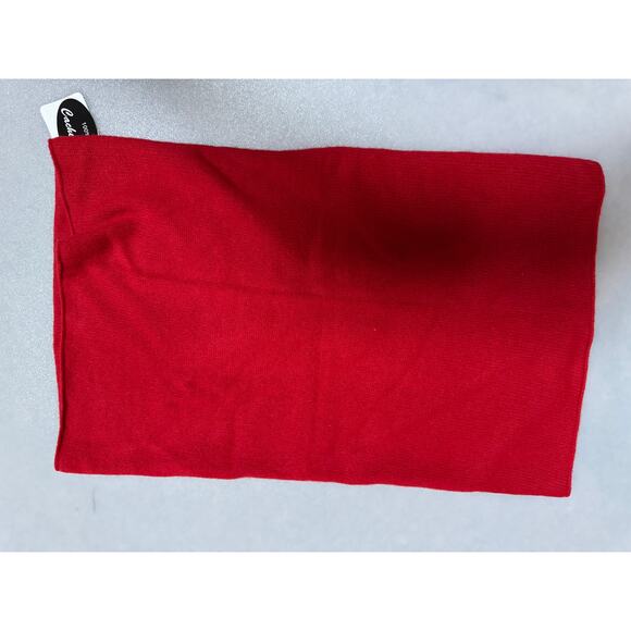 Portolano Red Cashmere Scarf - Women's One Size - New - Picture 3 of 5